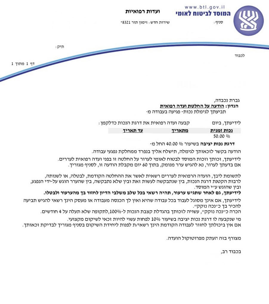 תאונת דרכים בדרך חזרה מהעבודה -נקבעה קצבה חודשית לכל החיים בסך של 5,000 ש״ח