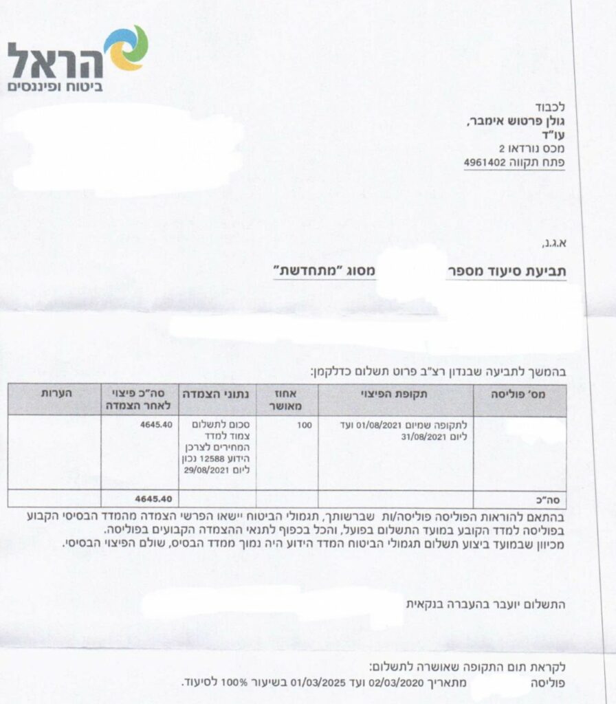 לקוח שנדחה ע״י חברת הביטוח - הגשנו ערעור ואושרה לו קצבת סיעוד לכל תקופת הפוליסה